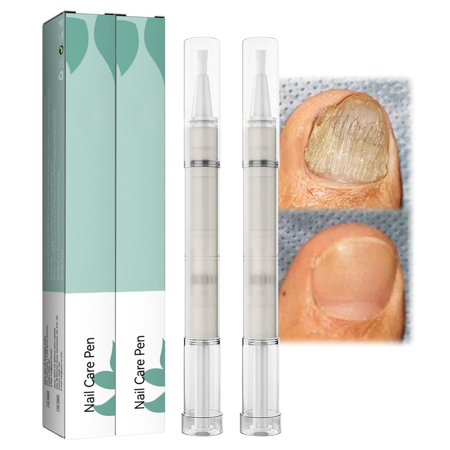 2 Pack Nail Repair Pen, 4ml Nail Care Liquid - Nail Strengthener, Cuticle Oil, Help Strengthen The Nails