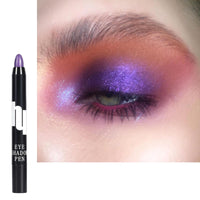 LYNTYAOU Shimmer Purple Eyeshadow Stick, Lavender Pearl Eye Shadow Pen Fine Cream, Glitter Radiant Metallic Eyeliner, Creamy Eye Pencil Crayon, Eyes Makeup Gift for Women