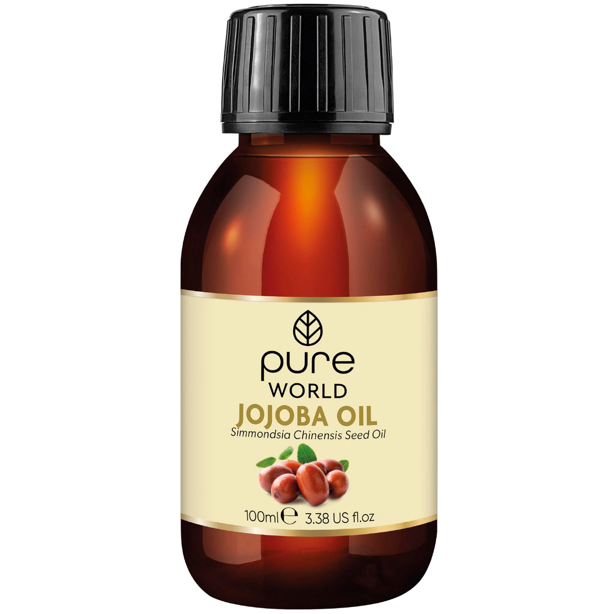 Pure World Natural Jojoba Oil 100% Pure and Undiluted 100ml. Cold and Freshly Pressed Premium Quality Jojoba Oil – Skin, Nails, Body and Face