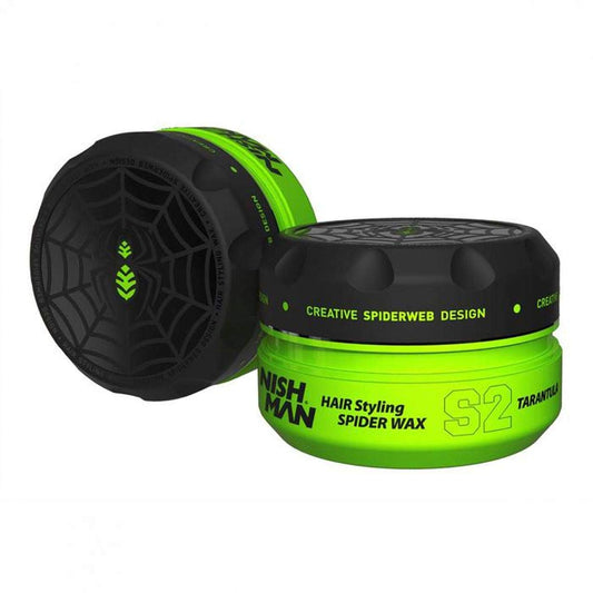 NISHMAN Hair Styling Wax, Spider Wax Tarantula S2, 150 ml | Natural Shine | Ultra High Strong Hold | Edge Control | Hair Clay Wax | Wax Stick Hair | Men's Hair Gel | Hair Gel for Men (Tarantula S2)