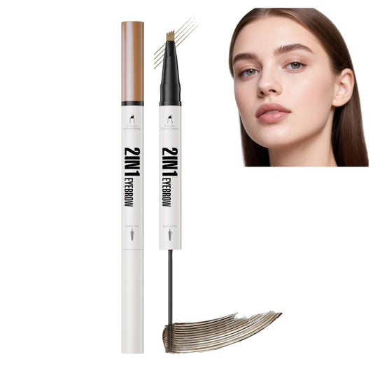 QinZiEn Eyebrow Pencil with Eyebrow Gel,2-In-1 Eyebro/w Pen and Brow Brush,Light Brown Eyeb/row Pencil,Waterproof Eyeb/row Pe/ncil,Eyebr/ow Filler,Long Lasting Brow Pe/n,Eyebr/ow P/en for Beginners