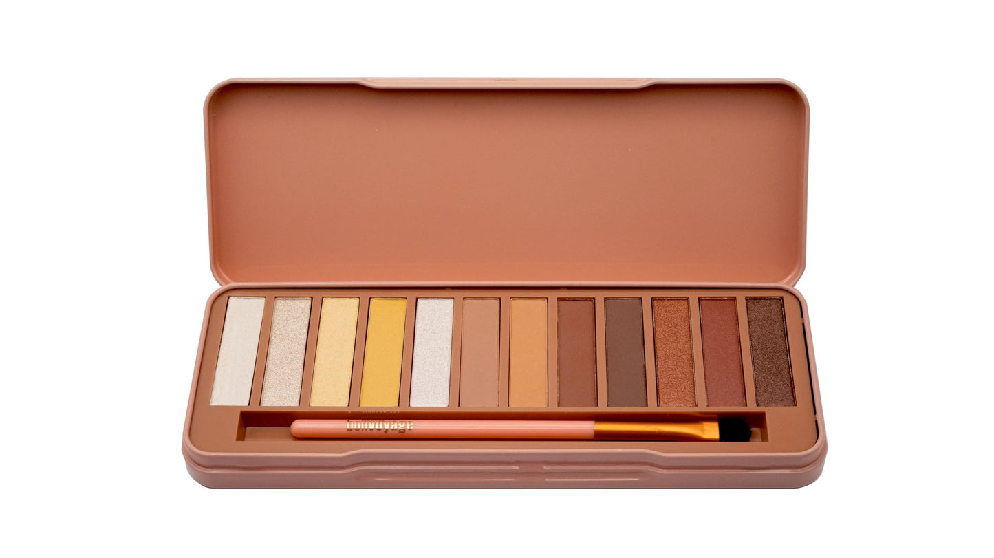 Markwins bonvoyage Essentials Sunset in Cali, Eyeshadow Palette, Palette with 12 California-Inspired Eyeshadow Shades, Professional Make up Kit, Makeup Kit for Women