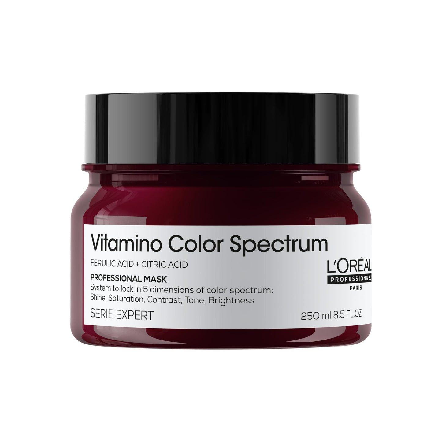 L'Oréal Professionnel Vitamino Color Spectrum Rinse Off Hair Mask 250ml, For Coloured Hair, With Ferulic Acid + Citric Acid, Stronger & Smoother Hair, Conditioner Treatment