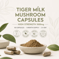 Nutri-things Tiger Milk Mushroom Capsules 1000mg - High Strength | 60 Capsules | Natural Adaptogen for Immunity & Respiratory Health | Supports Daily Wellness & Vitality | 1 Month Supply, 2 a Day