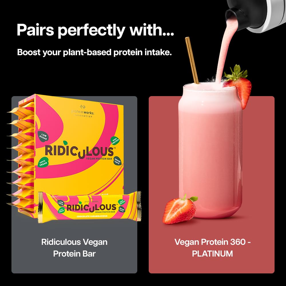 THE PROTEIN WORKS Protein Works | Vegan Protein 360 - Platinum, Strawberries & Cream, 500g