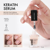 EMI Nail Care Power Trio for strong, healthy, and nourished nails vitamin therapy Argan Power A, E, and F Vitamin Complex Keratin Serum protective shield Emi Nail Therapy System