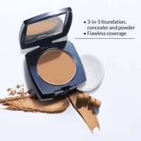 Avon True Flawless Cream To Powder Compact 3-in-1 Concealer, Foundation & Powder Nude - True Blue IQ Colour Technology