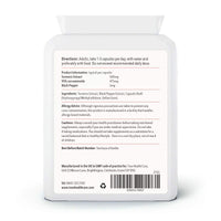 Troo Health Care Turmeric Supplement (500 mg) - 60 Capsules with Black Pepper Extract Piperine | Provides 95% Standardisation of Curcumin | UK Manufactured