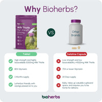 Milk Thistle High Strength 5000mg - 80% Silymarin (125mg Extract) by BioHerbs | 90 One-Per-Day Milk Thistle Tablets (3-Month Supply)