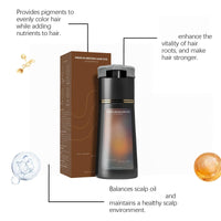 BigyQiu Polar Hair Dye Shampoo,Medium Brown Hair Care Instant Dye Shampoo,3-In-1 Sham/poo Color Treated Ha/ir,Instant Dy/e Sham/poo for Men and Women,Permanent Colour Sha/mpoo Cover Grey H/air,Medium Brown