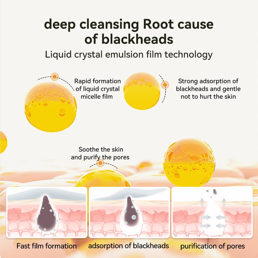 LANBENA Blackhead Remover Mask, Nose Plants Pore Strips Facial Cleanser, Peel off Mask Deep Cleansing for All Skin Types, 60 Pieces