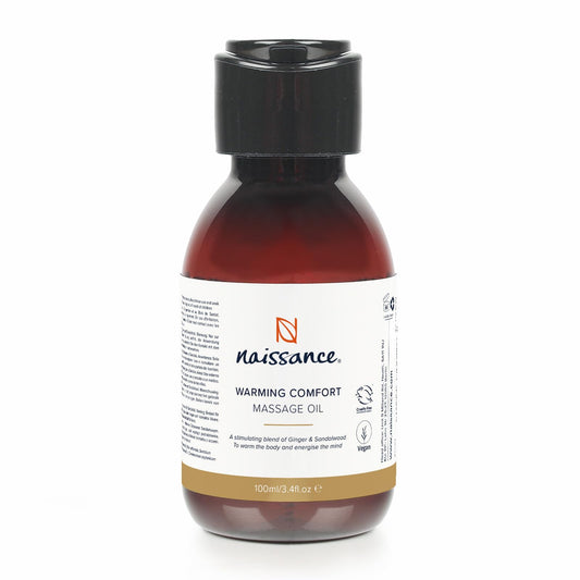 Naissance Warming Comfort Massage Oil 100ml – Warming Ginger & Sandalwood Oils – Soothing Massage Oil for Stress Relief, Relaxation & Muscle Warmth