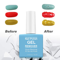 IFUDOIT Gel Nail Polish Remover 2 pack, Professional Nail Varnish Remover, Easily & Quickly Remove Soak Off Gel Polish, Doesn't Hurt Nails, for UV Plastic Nails, Acrylic Nails, Natural Nails Blue