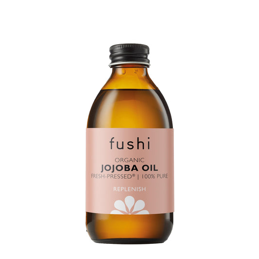 Fushi Organic Jojoba Oil 100 ml | Fresh-Pressed| Rich in Vitamin E | Best for Skin Cleansing, Dry Skin & Dry Hair | Hypoallergenic Oil | Ethical & Vegan Society Approved | Manufactured in the UK