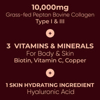 Inspiriko Bovine Collagen Powder for Women. Award Winning, 50 Servings, Hydrolyzed Collagen Supplements for Women with Hyaluronic Acid, Biotin & Vitamin C. EU Grass-Fed, Unflavoured 510g