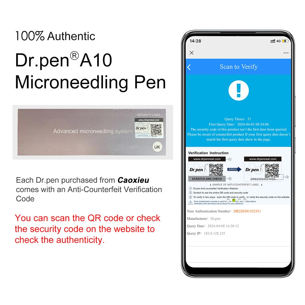 Bestauty Dr.pen A10 Microneedling Pen - Original Dr.pen Microneedling with 5Pcs Microneedling Cartridges(12/24/36/42/Nano-R), Professional Microneedling Improving Wrinkles Scars Hair Loss