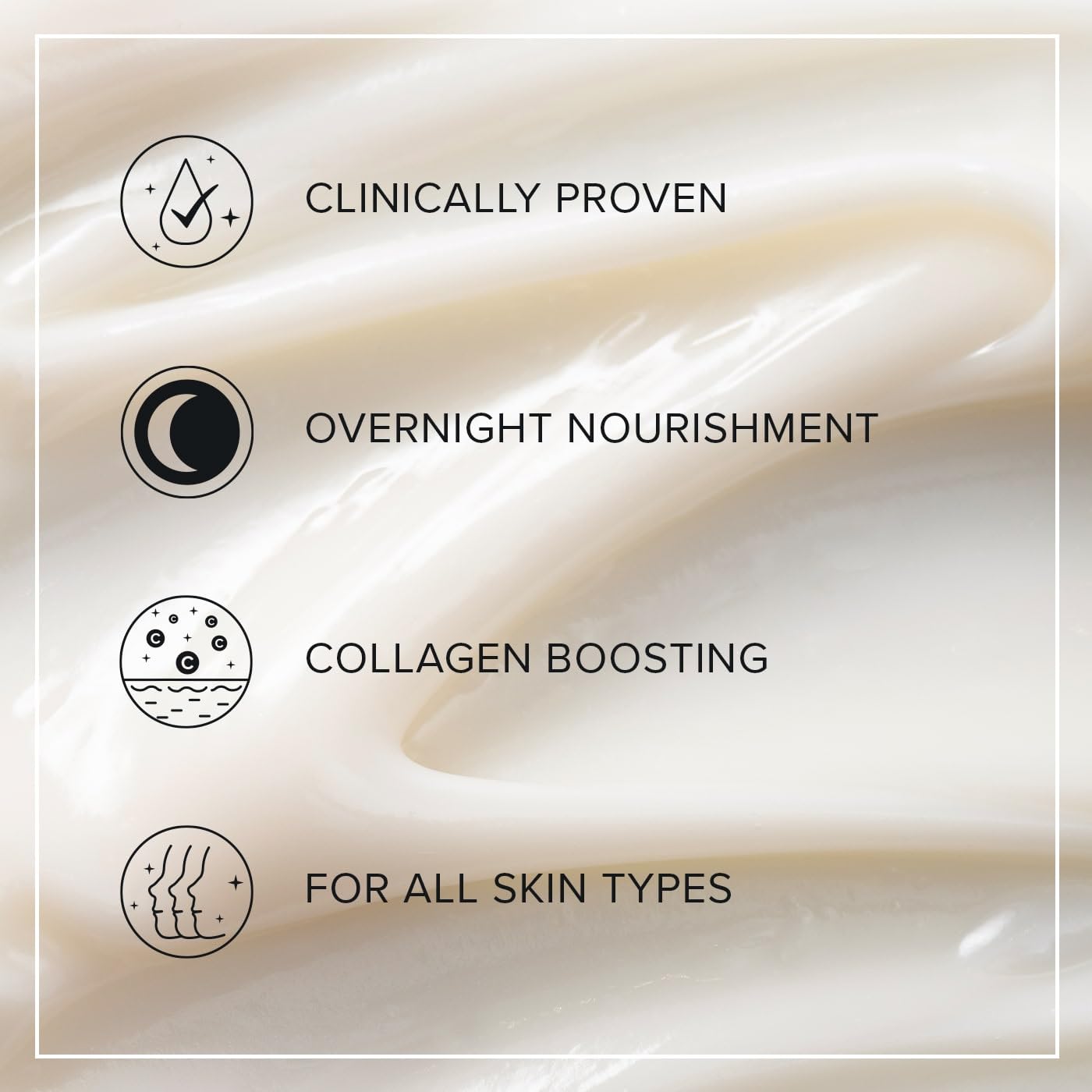 Absolute Collagen Deep Lift Night Cream 50ml - Nourishing & Hydrating - Repair & Restore Skin Barrier - Improves Skin Texture, Elasticity & Firmness - Reduce Appearance of Fine Lines - Anti-Ageing