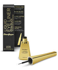 Stargazer Super Black Long-lasting Liquid Eyeliner With Fine Brush Applicator.