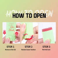 LYNTYAOU Cream Blush Blusher Stick for Cheek Make up, Creamy Soft Cream Blushes Contour, 3-in-1 Lip Cheek Eye Red Peach Pink Milk Blush, Weightless Long-Wearing Natural, Buildable Skin Tint