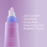 W7 Gloss Away Lip Balm - 2Pcs - Nourishing Lip Balm Formula With Shea Butter - Blueberry