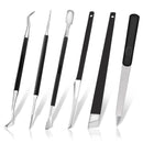 BLESWIN Ingrown Toenail Tool Pedicure Tool Kit 6pcs, Ingrown Toe Nail File and Nail Lifter Cuticle Pusher Pedicure Set, Sharp Blade Pedicure Knives Kit Professional, Foot Repair Kit Stainless Steel