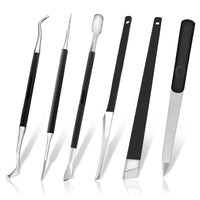 BLESWIN Ingrown Toenail Tool Pedicure Tool Kit 6pcs, Ingrown Toe Nail File and Nail Lifter Cuticle Pusher Pedicure Set, Sharp Blade Pedicure Knives Kit Professional, Foot Repair Kit Stainless Steel