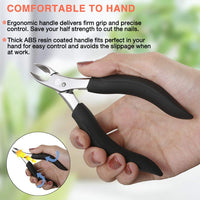 BEZOX Toe Nail Clippers for Thick or Ingrown Nails - Heavy Duty Stainless Steel Soft Grip Toe Nail Cutters - Olecranon Short