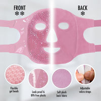 Perfect Remedy Ice Pack Cold Face Eye Masks Reduce Face Puff, Dark Circles, Reusable Cold Hot Gel Face Eye Mask (Pink)