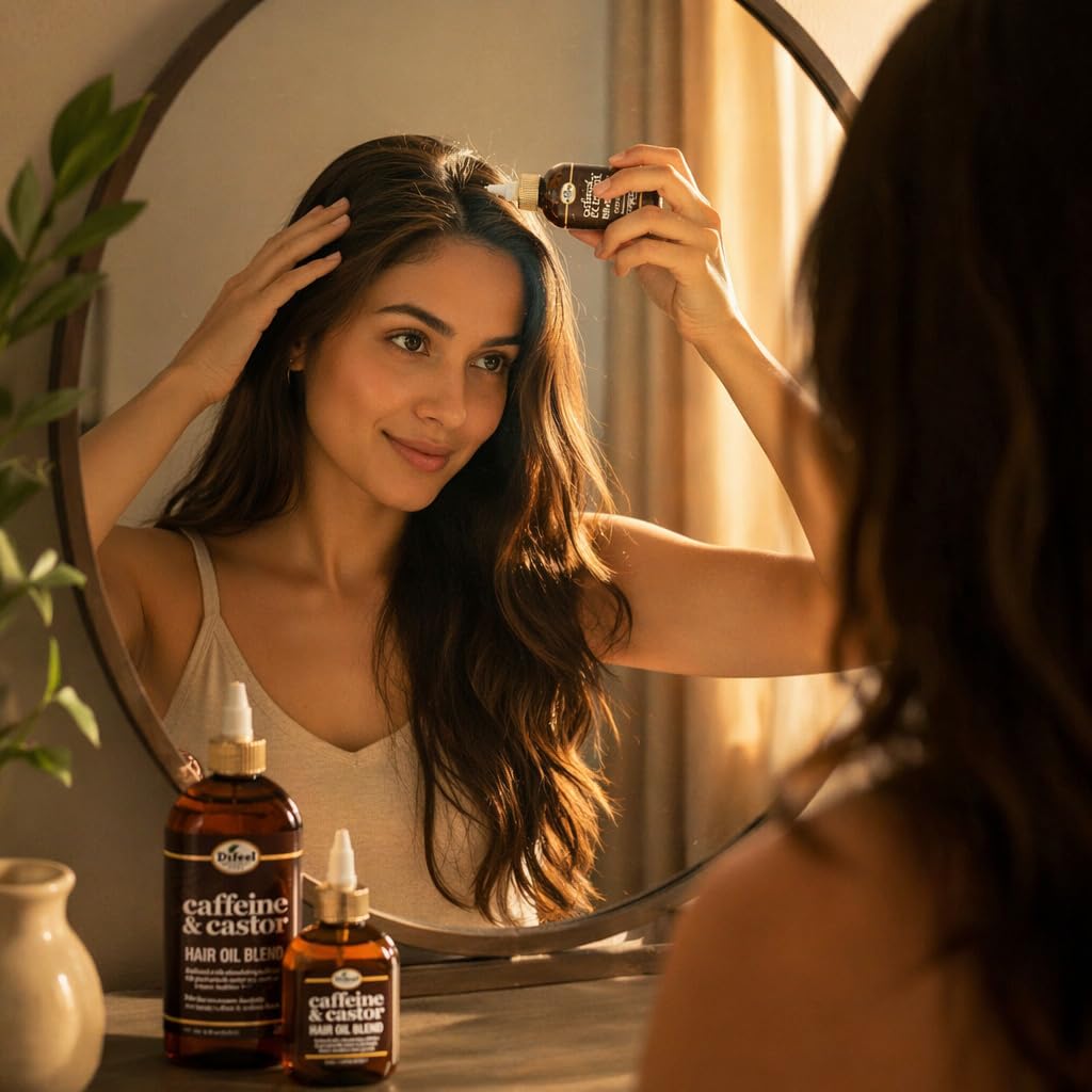 Difeel Caffeine & Castor Premium Hair Oil for Faster Hair Growth 75 ml
