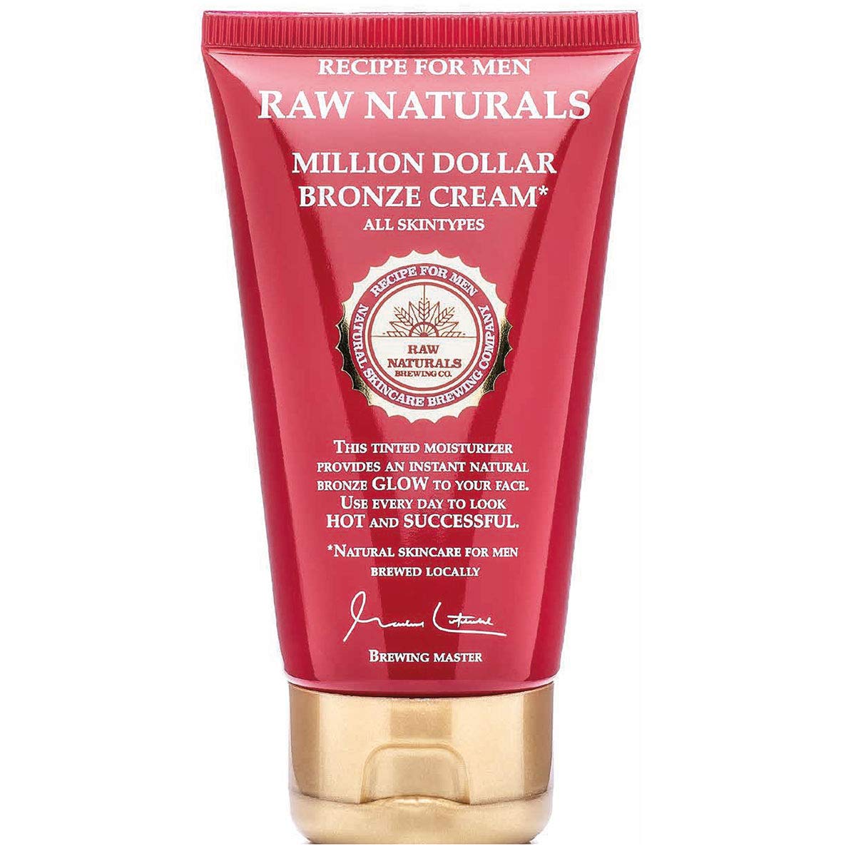 Recipe for Men Raw Naturals Raw Naturals MILLION DOLLAR BRONZE CREAM | Face tan cream for an instant bronze glow | Evens out skin tone & hydrates | Natural product from your local Swedish Skincare Microbrewery | 75ml