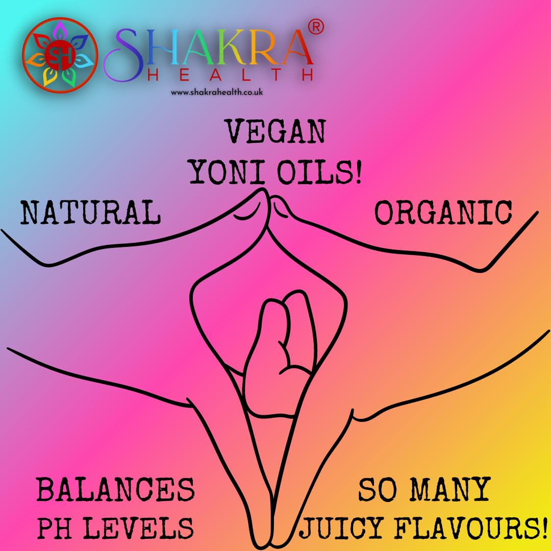 SH SHAKRA HEALTH Yoni Oil Cherry 30ml Body Massage Oil: Moisturise & Balance PH, Intimate Feminine Scent, Natural Hygeine & Fresh Smell. Vegan, Organic