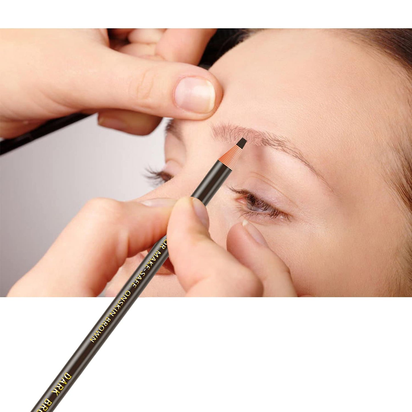 KAIQIKAIXI Waterproof Eyebrow Pencils Brow Pencil Set For Marking, Filling And Outlining, Tattoo Makeup And Microblading Supplies Kit-Permanent Eye Brow Liners In (Gray)