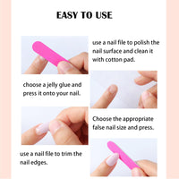 24Pcs Press on Nails, Wsimily Solid Color Stiletto Long Acrylic Fake Nails Reusable False Nails for Women, Gift for Parties & Special Occasions