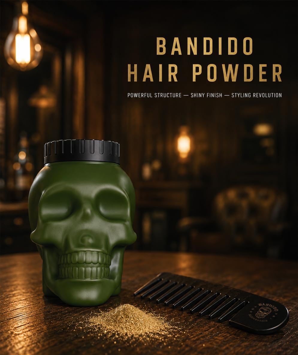 Bandido BANDIDO Shiny Hair Styling Powder 20g | Ultra Hold | Shiny Look | Hair Styling Powder Men & Women | Volumising Hair Texture Powder Wax