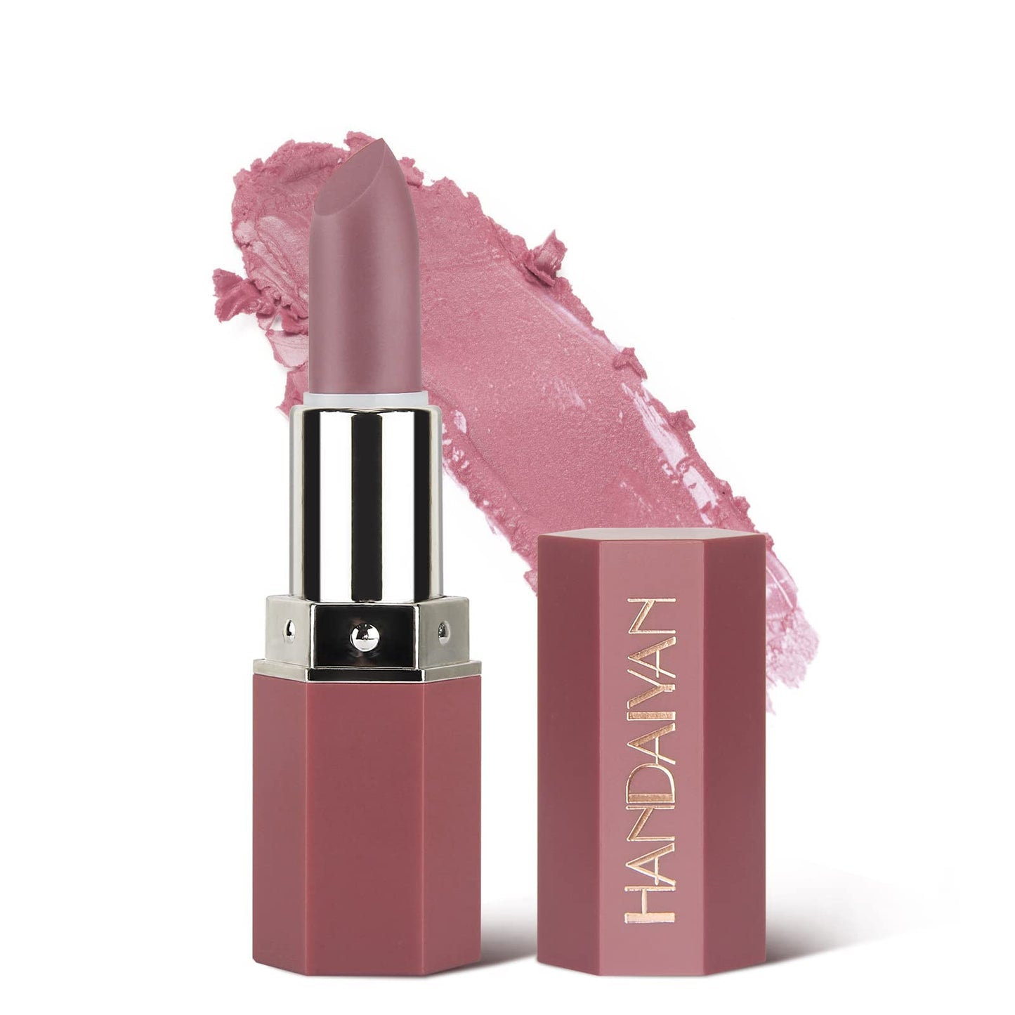 HANDAIYAN Lipstick,Matte,Smooth,Waterproof,Highly Pigmented Lipsticks（03# Nude)