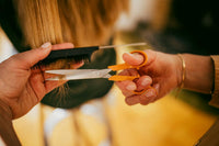 Fiskars Classic Hair Scissors, with Finger Rest, Right- and Left-Handed, Total Length: 17 cm, Improved Handle ergonomics, Quality Steel/Plastic, Orange, 1075062