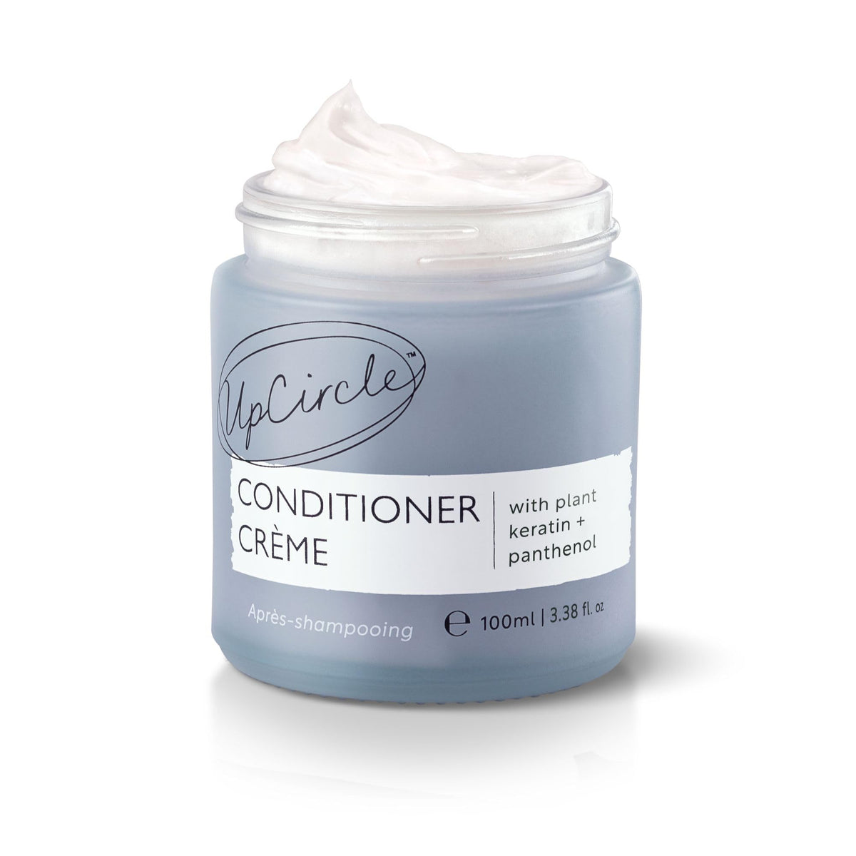 UPCIRCLE UpCircle Conditioner Crème with Plant Keratin + Panthenol – Gentle Formulation To Repair + Protect – Sweet Almond Oil + Shea Butter – Natural, Vegan + Cruelty-Free