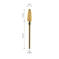 JCMASTER JCMaster 2Pcs Nail Drill Bit for Removing Acrylic Nails, Gel Nails and Thinning Nails - 3/32'' Universal Size, Durable, Great Cutting Ability, Tungsten Steel Nail Cutter Bit for Manicure Pedicure