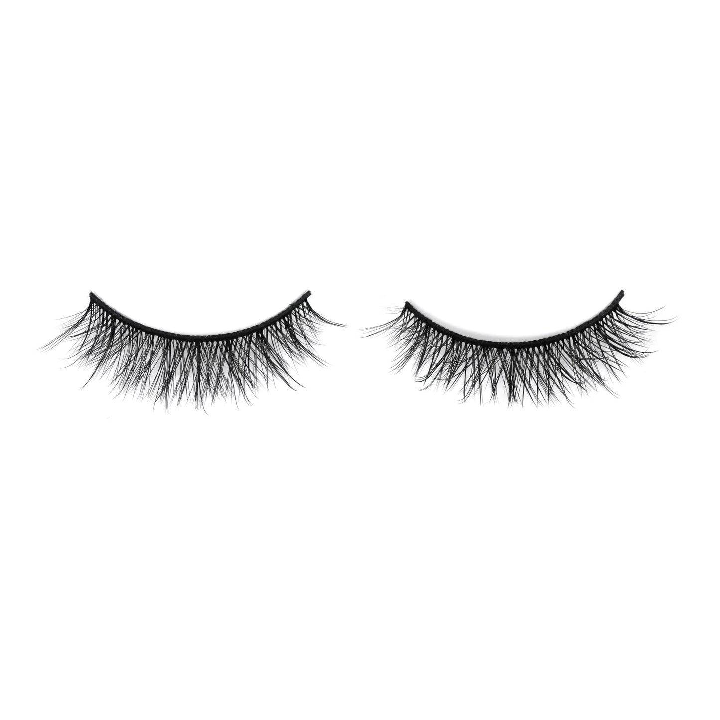 EMEDA Natural lashes with glue and tweezers 5 Pair Natural look eyelashes with lash glue 3D Short Natural false lashes Kit Strip Fake Lashes With Applicator (Natural 1)