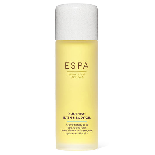 ESPA | Soothing Bath and Body Oil | 100ml | Myrrh, Rose Geranium & Frankincense | Magnesium, Ashwagandha, Essential Oils | Supports Skin's Natural Barrier
