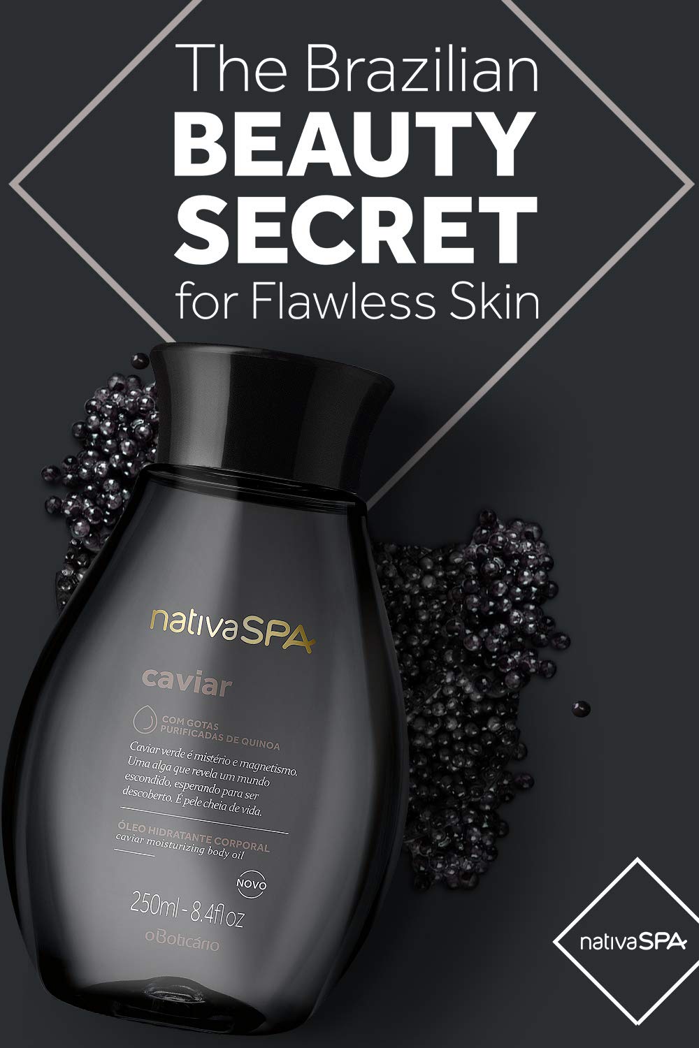 O Boticário Boticario Nativa Spa (Caviar) - Oleo Hidratante Corporal 250 Ml