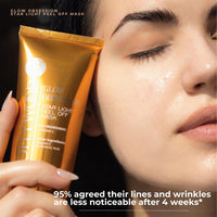 hollywoodskin 20% Vitamin C peel off mask. For instantly more radiant & glowing skin, with 10% Hyaluronic acid, 1% Vitamin E, Aloe vera, Collagen and Jojoba oil. 100ml