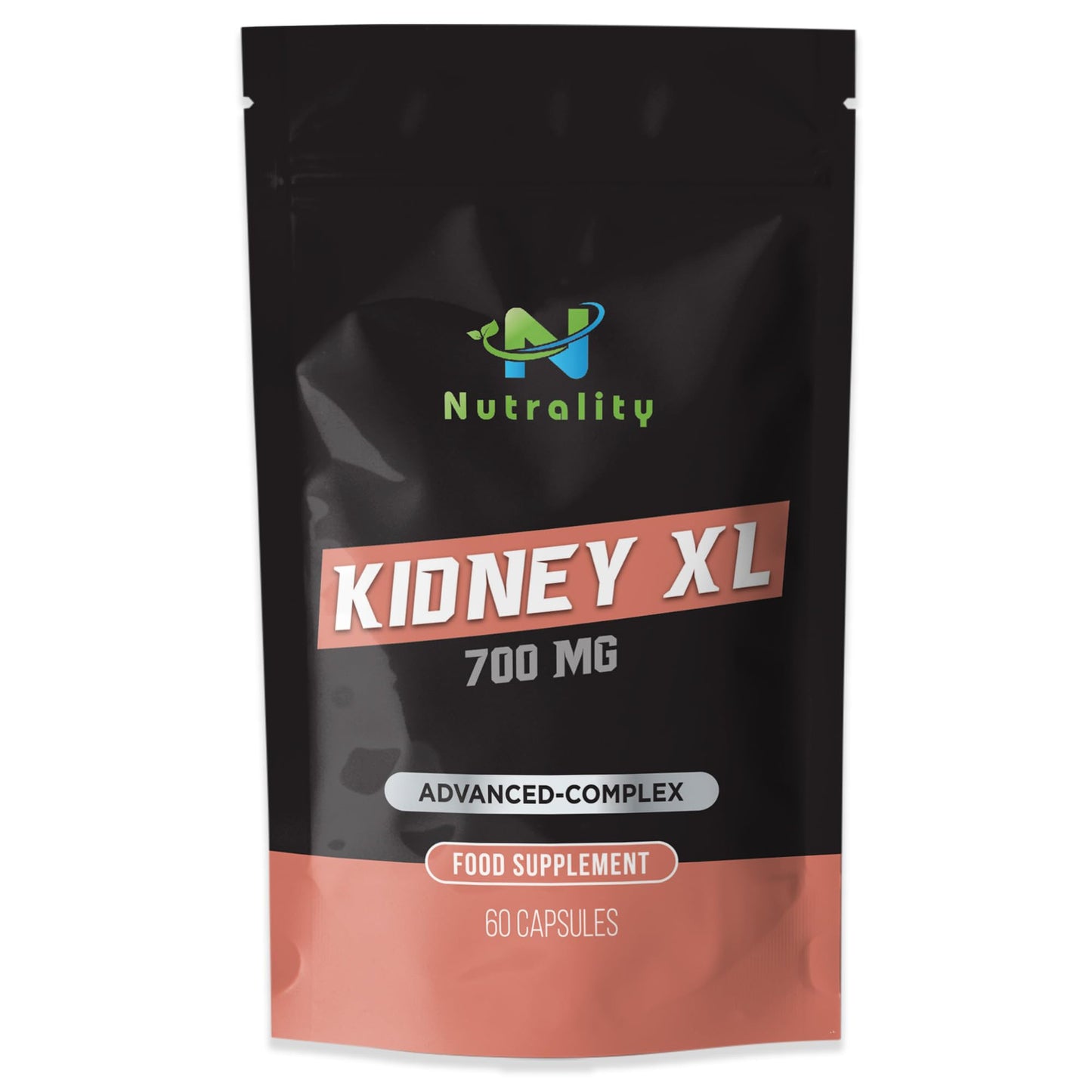 Nutrality Kidney XL Supplement 700mg Advanced Complex | Promotes Healthy Kidney Function and Urinary Tract Health | Natural Ingredients, Cranberry Extract | 60 Capsules. Vegan