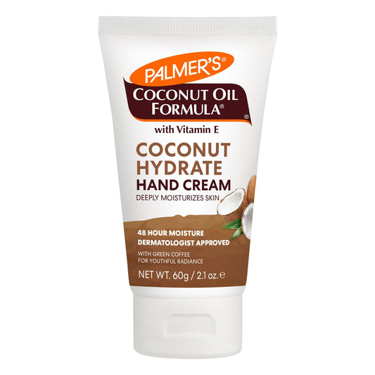 Palmer Coconut Hand Cream – Hydrating Moisturiser for Dry & Cracked Hands – With Natural Oils – 60g Tube – Non-Greasy, Soothing Formula