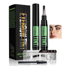 Generic Eyebrow Tint Kit For Long-Lasting Colour Enhancement In Professional Or Daily Makeup Routines - Includes Black Applicator Tubes, Clear Stencils & Spoolie Brush For Defining, Darkening Or Filling