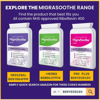 Bespoke Biotics Migraine Relief Feverfew + Ginger + Vitamin B2 Riboflavin 400mg per Capsule - Migrasoothe + Herbs NHS Recommended Ingredients UK Made Stress, Headaches Tremors & Energy Vegan. Vitamin B2 400 [60]