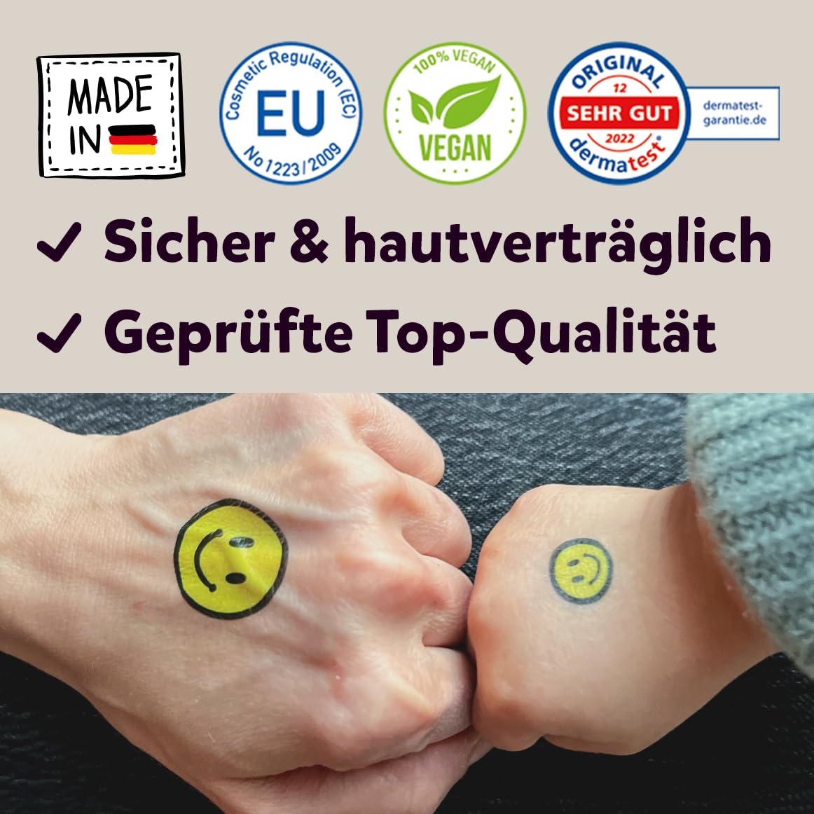 Ready to Daddy Papa & Kind Tattoos | 90 Cool Family Designs | Produced in Germany | DermaTest Verdict Very Good | Great Gift for Dads and Family