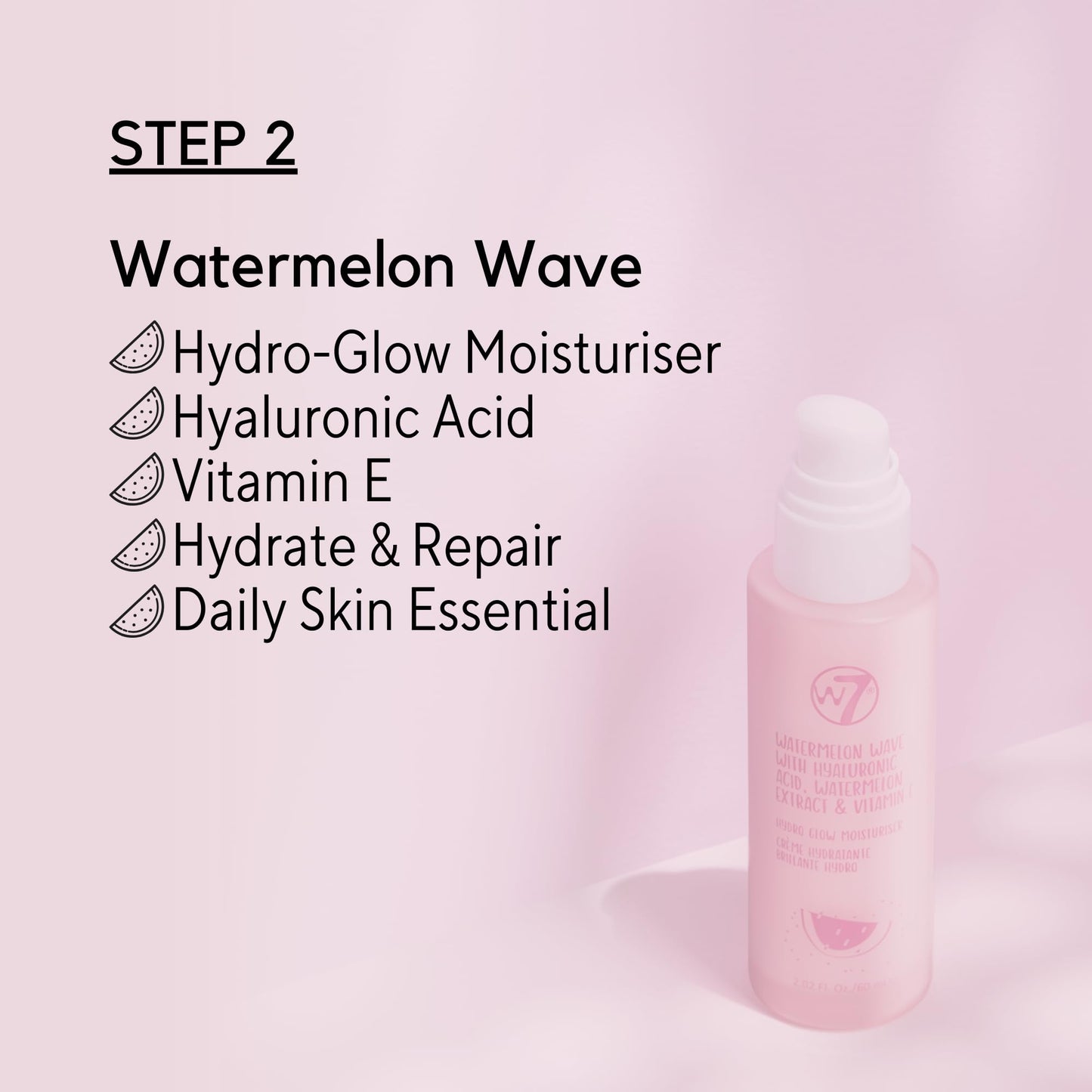 W7 Peachy Clean Makeup Removal, Aftercare & Cleansing Set - Remove Makeup, Moisturise & Soothe Skin and Lips - Including Sweet Dreams Overnight Lip Mask and Watermelon Wave Hydro-Glow Moisturiser