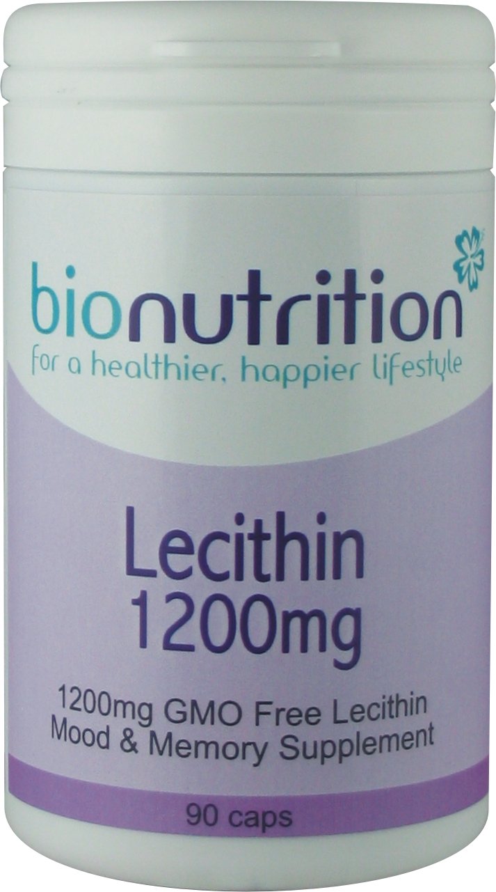 Bio Nutrition Lecithin 1200mg : Sleep, Mood and Memory Supplement : 90 caps