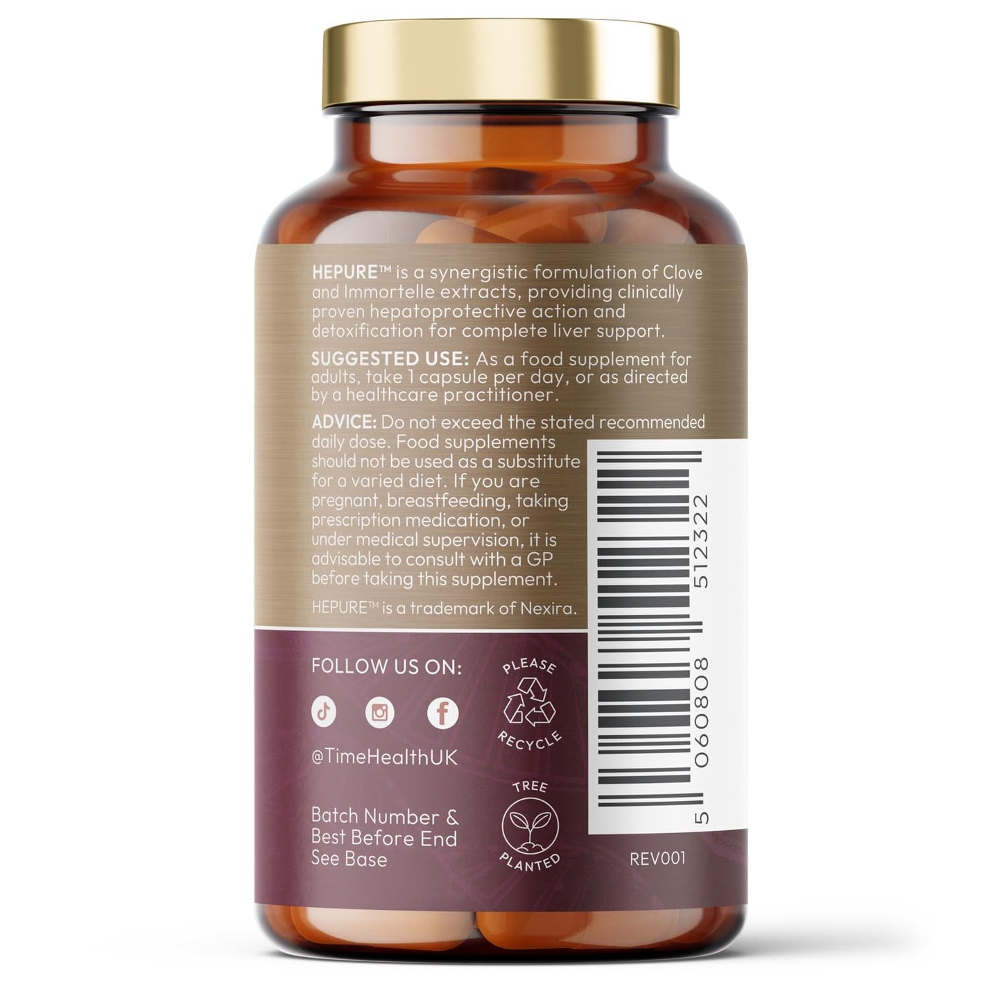 Time Health Organic Liver Tonic - Advanced Liver Cleanse, Detox & Repair - 60 Capsules - Made with Hepure™ - Natural Formula - UK Made Supplement - GMP Standards - Zero Additives
